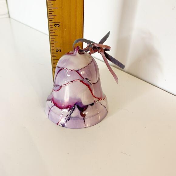 Svendsens Designs Vintage Purple Glass Bell Ornament 1987 For Dayton Hudson - Picture 6 of 6